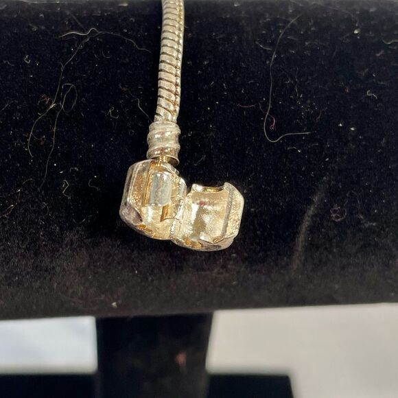 Pandora Compatible Bracelet 8.5” Silvertone - Picture 5 of 7